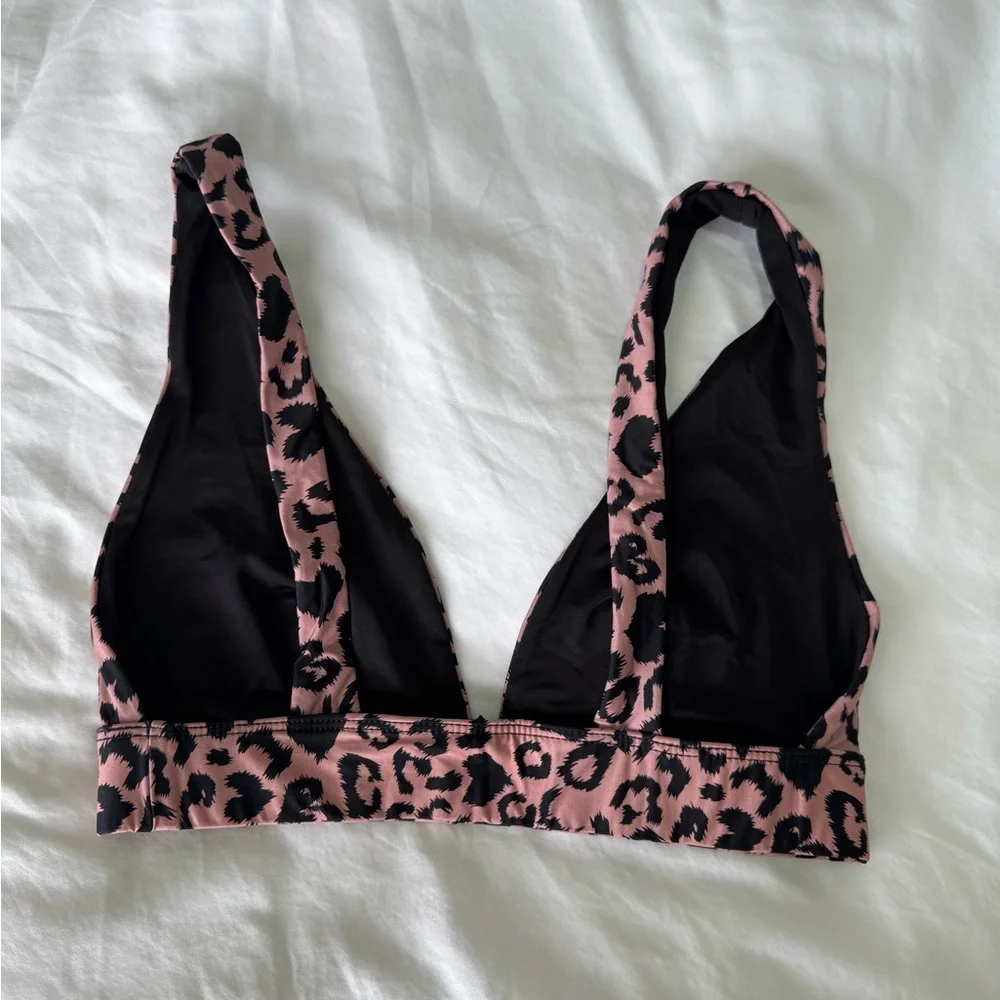 Free People | Beach Riot Leopard Print Triangle Swim Bikini Top